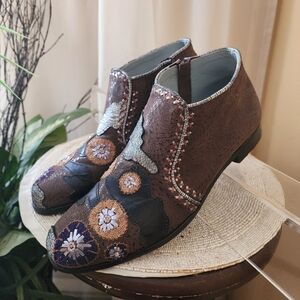 NWT.MEHER KAKALIA Women's  ankle boots MULTI GRISQUEEN size 10